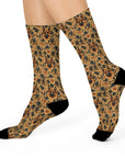 Autumnal German Shepherd Glamour Cushioned Crew Socks