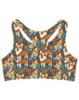 Corgi Carnival Couture Seamless Sports Bra