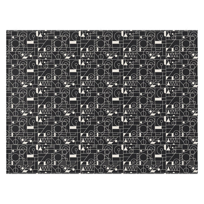 Monochrome Mosaic: Geometric Dornier Rug