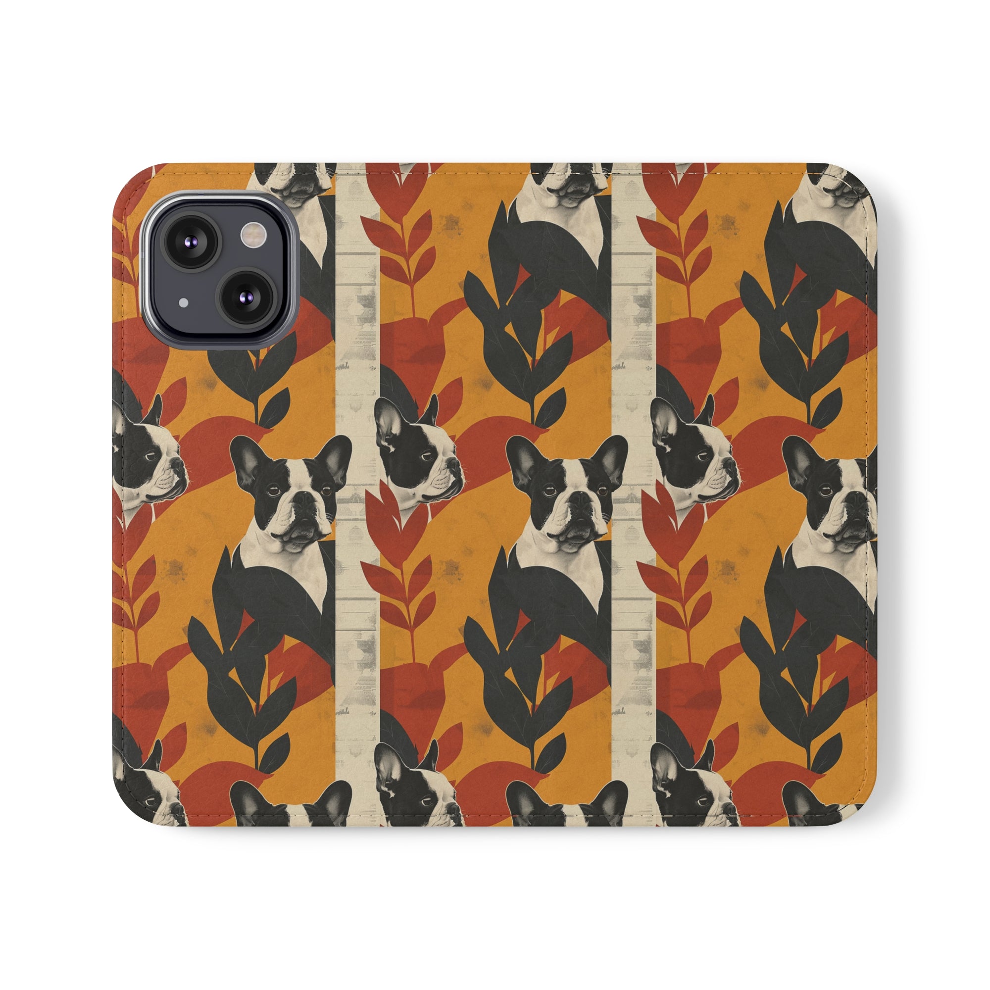 Chic Frenchie Charm Flip Cases