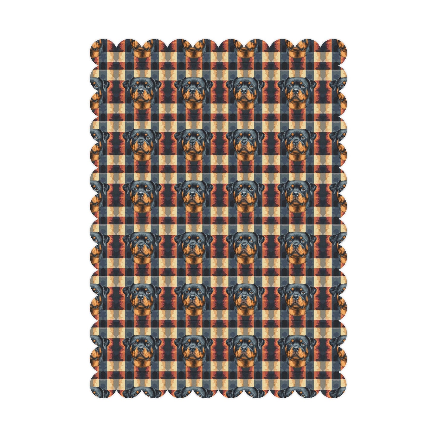 Pawsome Rottweiler Royalty Plaid Postcards