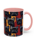 Chic Canine Checkmate - Frenchie Edition Accent Coffee Mug