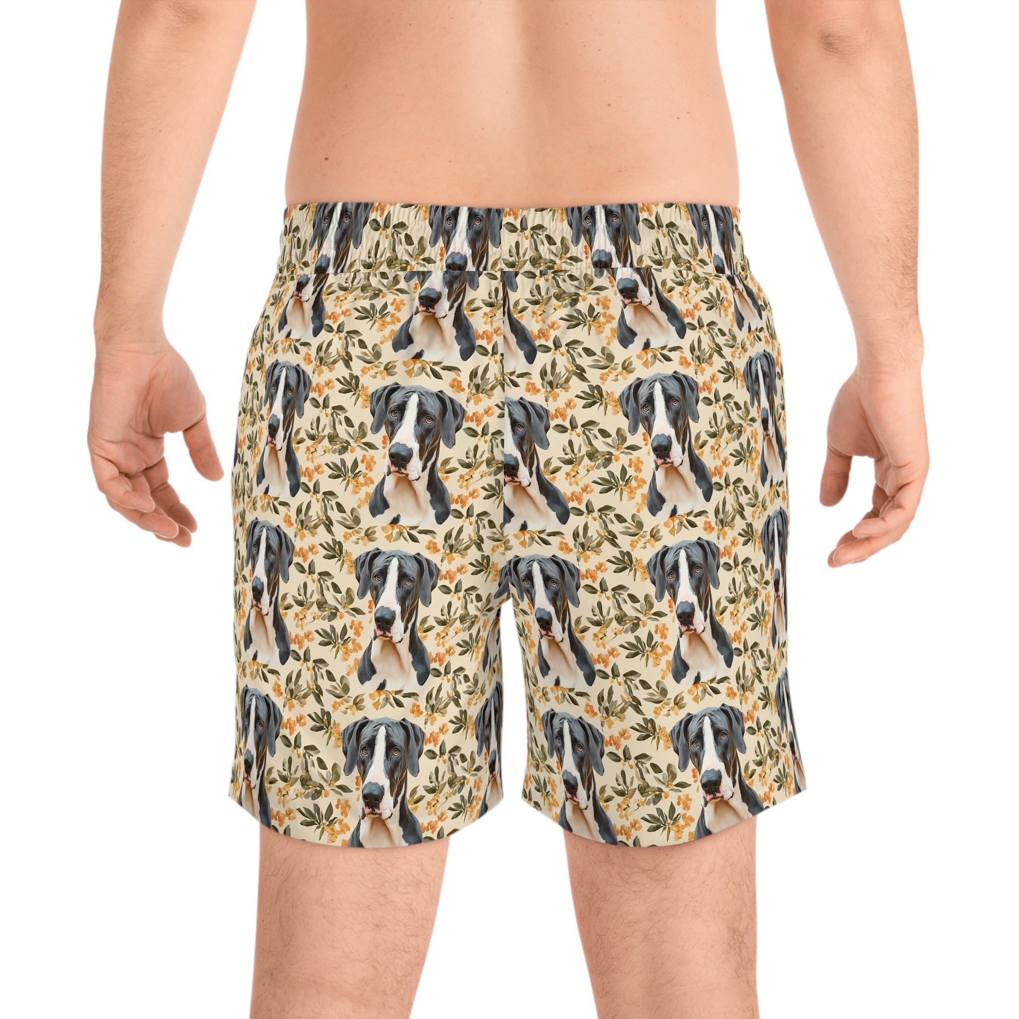 Majestic Great Dane Meadow Men&#39;s Mid-Length Swim Shorts