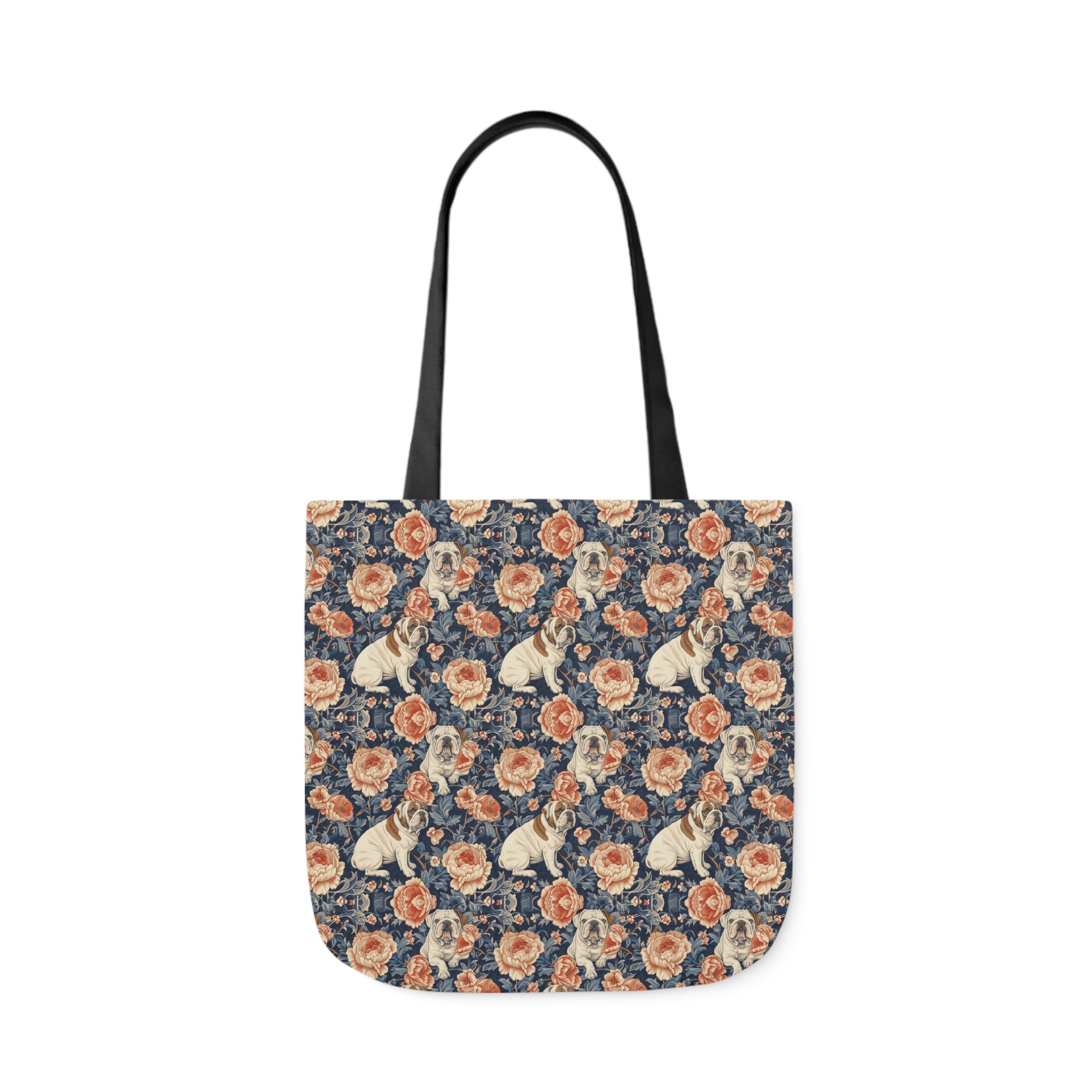 Blooming Bulldog Beauty Canvas Tote Bag