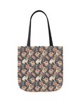 Blooming Bulldog Beauty Canvas Tote Bag