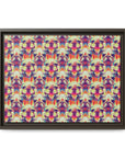 Glitchy Bulldog Blitz Matte Canvas, Framed