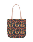 Floral Pawsome Dachsund Delight Canvas Tote Bag