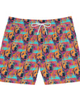 Rustic Charm Labrador Chic Men's Mid-Length Swim Shorts