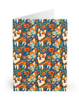 Corgi Carnival Couture Greeting Cards (5 Pack)