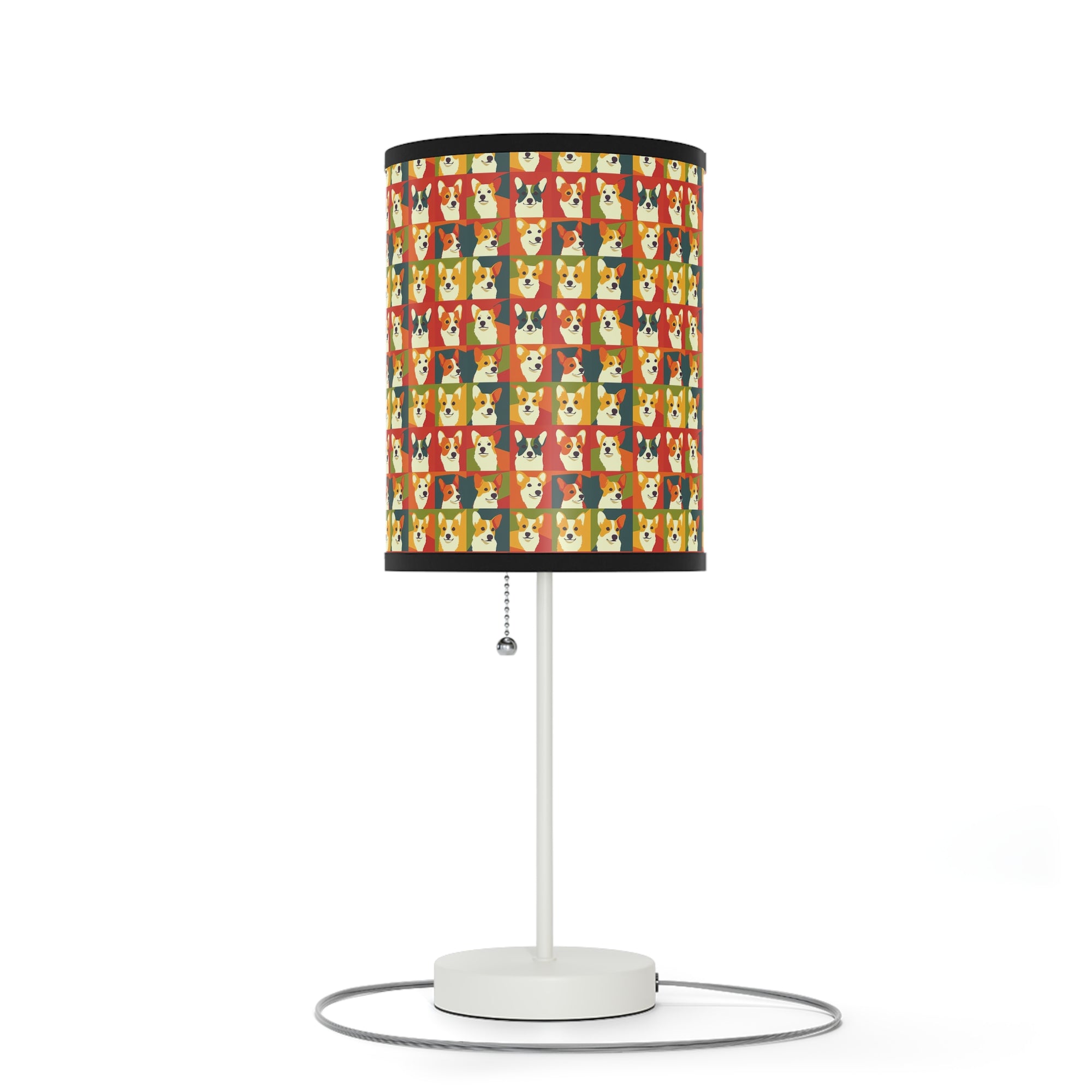 Corgi Chic Popart Pup Lamp on a Stand