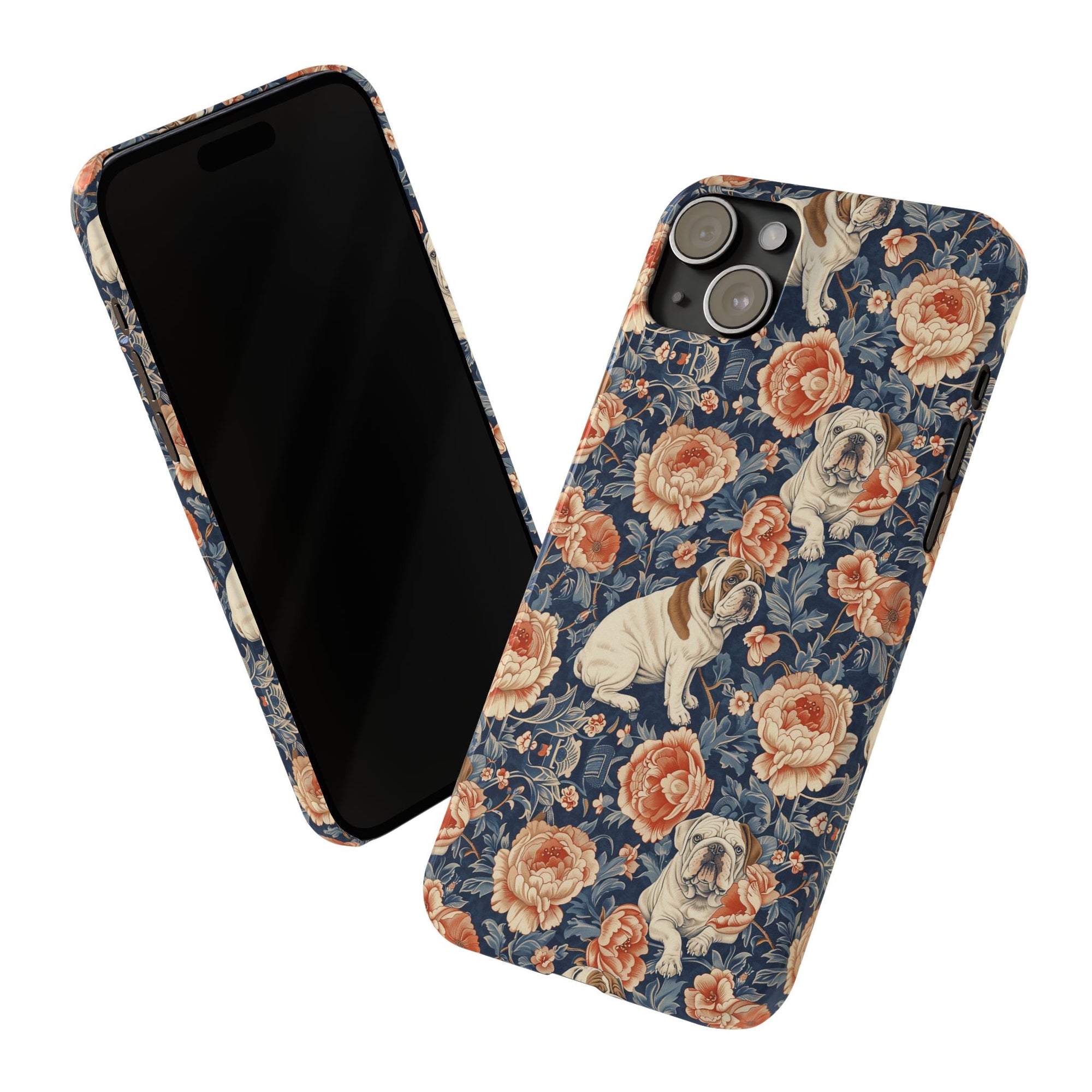 Blooming Bulldog Beauty Slim Phone Cases