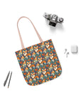 Corgi Carnival Couture Canvas Tote Bag