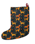 Dapper Dachshund Noir Glow Christmas Stockings