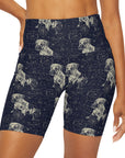 Celestial Boxer Bliss High Waisted Yoga Shorts