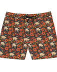 Pug Paradise Playpen Men's Mid-Length Swim Shorts