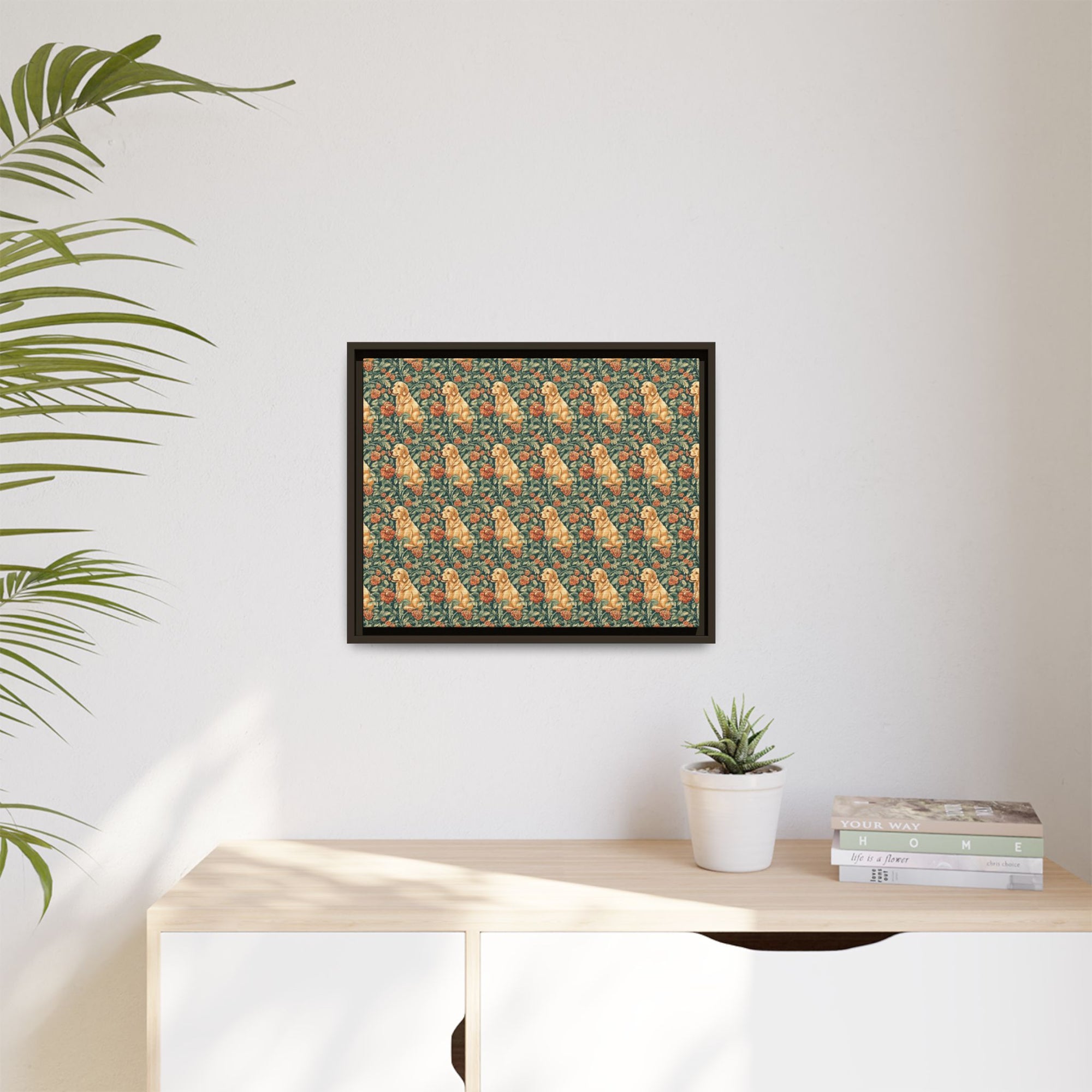 Blooming Goldie Glam Matte Canvas, Framed