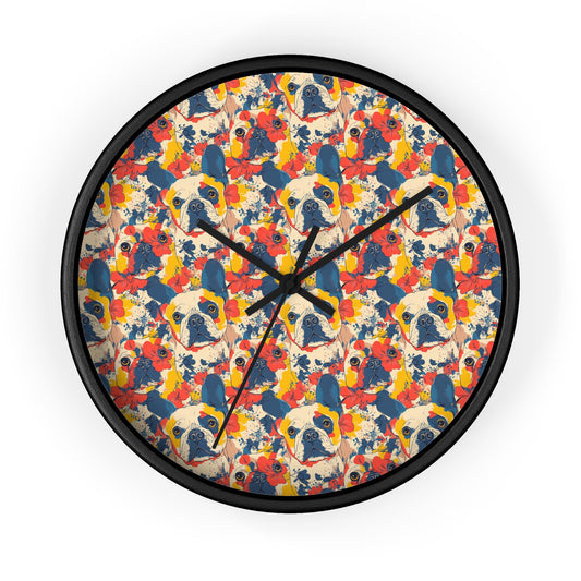 Bloom Pup Frenchietastic Splatter Wall Clock