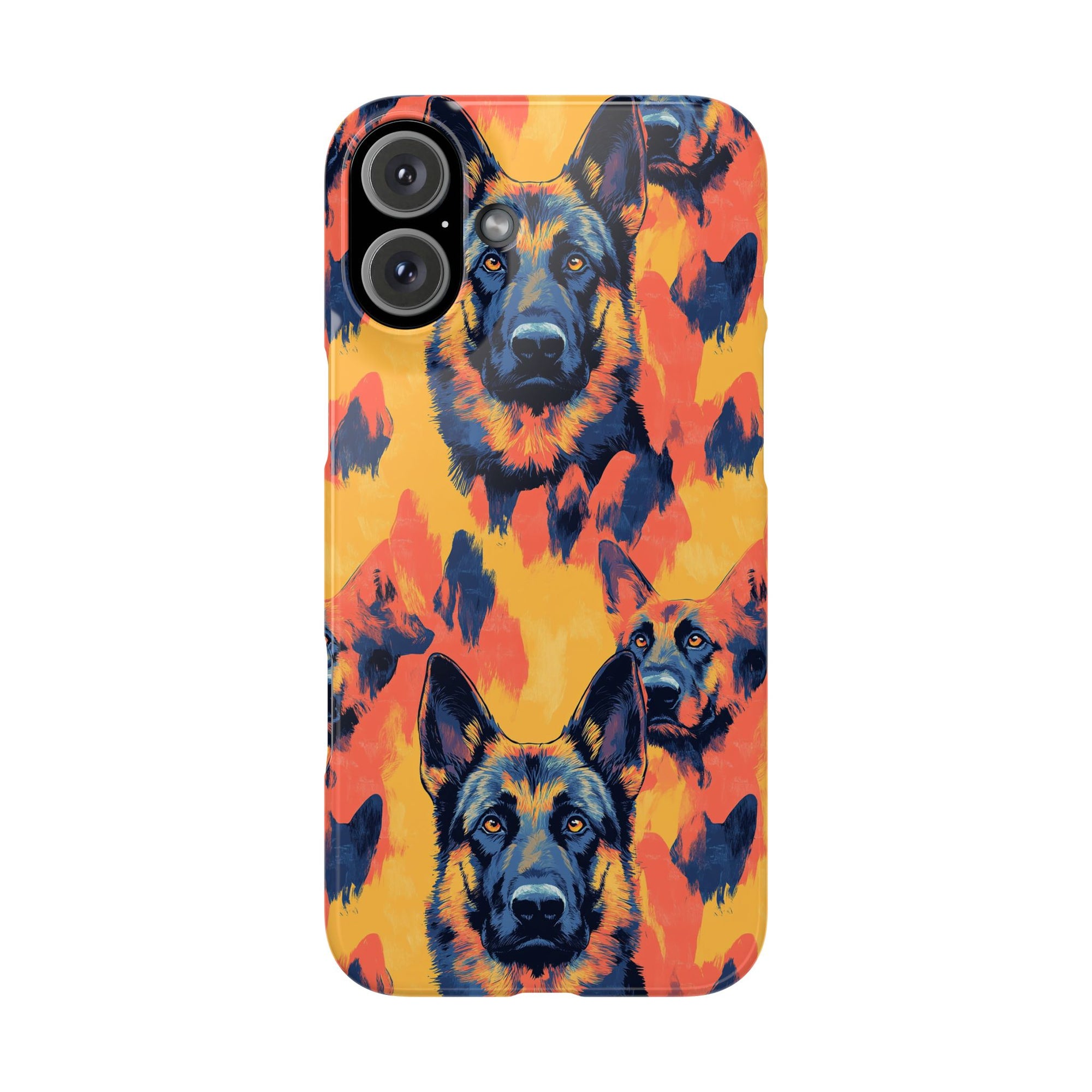 Impressionistic German Shepherds Slim Phone Cases