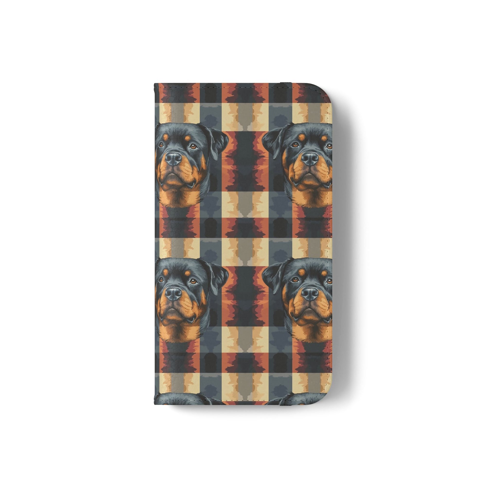 Pawsome Rottweiler Royalty Plaid Flip Cases