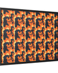 Rottweiler Chic Pawsitivity Matte Canvas, Framed