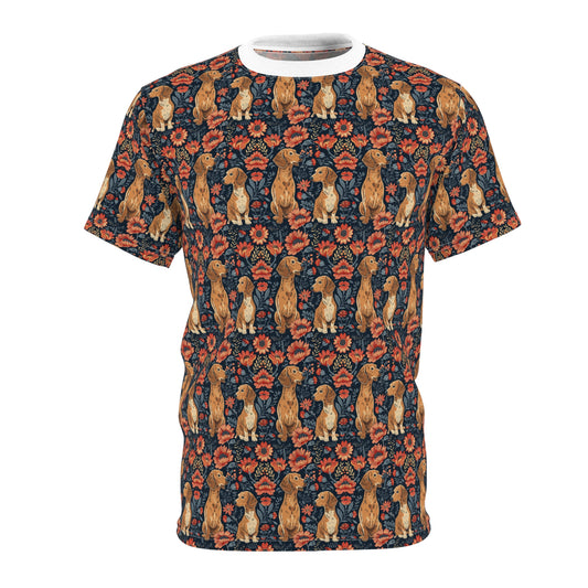 Floral Pawsome Dachsund Delight Unisex Tee