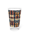 Pawsome Rottweiler Royalty Plaid Pint Glass