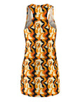 Golden Woof Abstract Glamour Women's Racerback Dress