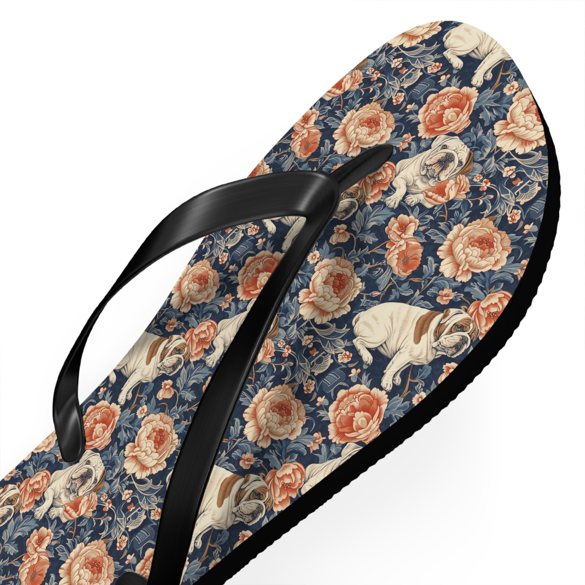 Blooming Bulldog Beauty Flip Flops