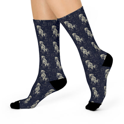 Celestial Boxer Bliss Cushioned Crew Socks