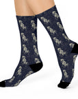 Celestial Boxer Bliss Cushioned Crew Socks