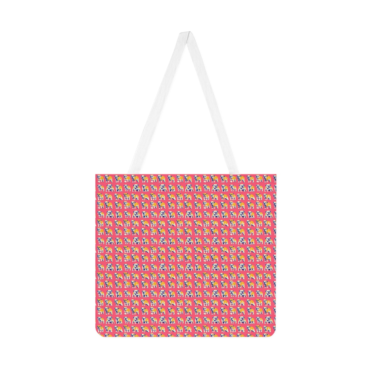 Bubblegum Glamour Bulldog Bouquet Shoulder Tote Bag