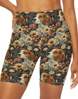 Beagle Blossoms High Waisted Yoga Shorts