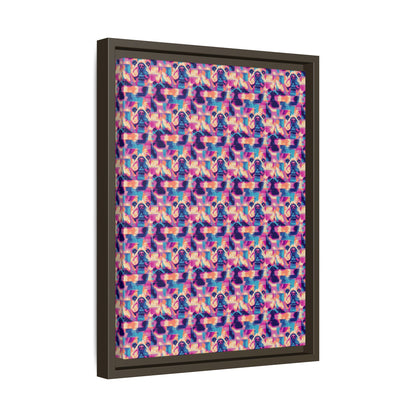 Dazzling Bulldog Chic Matte Canvas, Framed