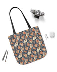 Blooming Bulldog Beauty Canvas Tote Bag