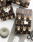 Nighttime Corgi Glow Stride Gift Wrap Papers