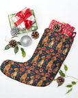 Floral Pawsome Dachsund Delight Christmas Stockings