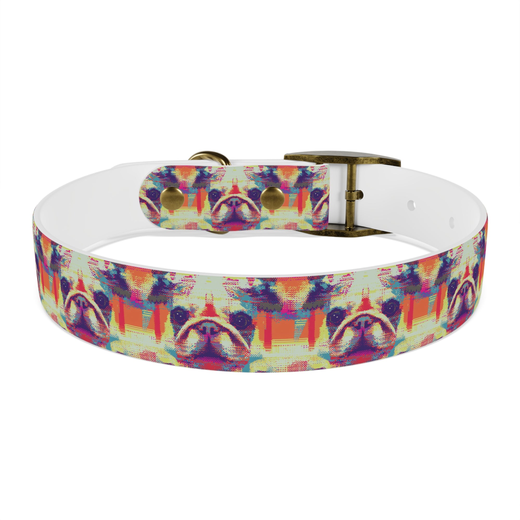 Glitchy Bulldog Blitz Dog Collar