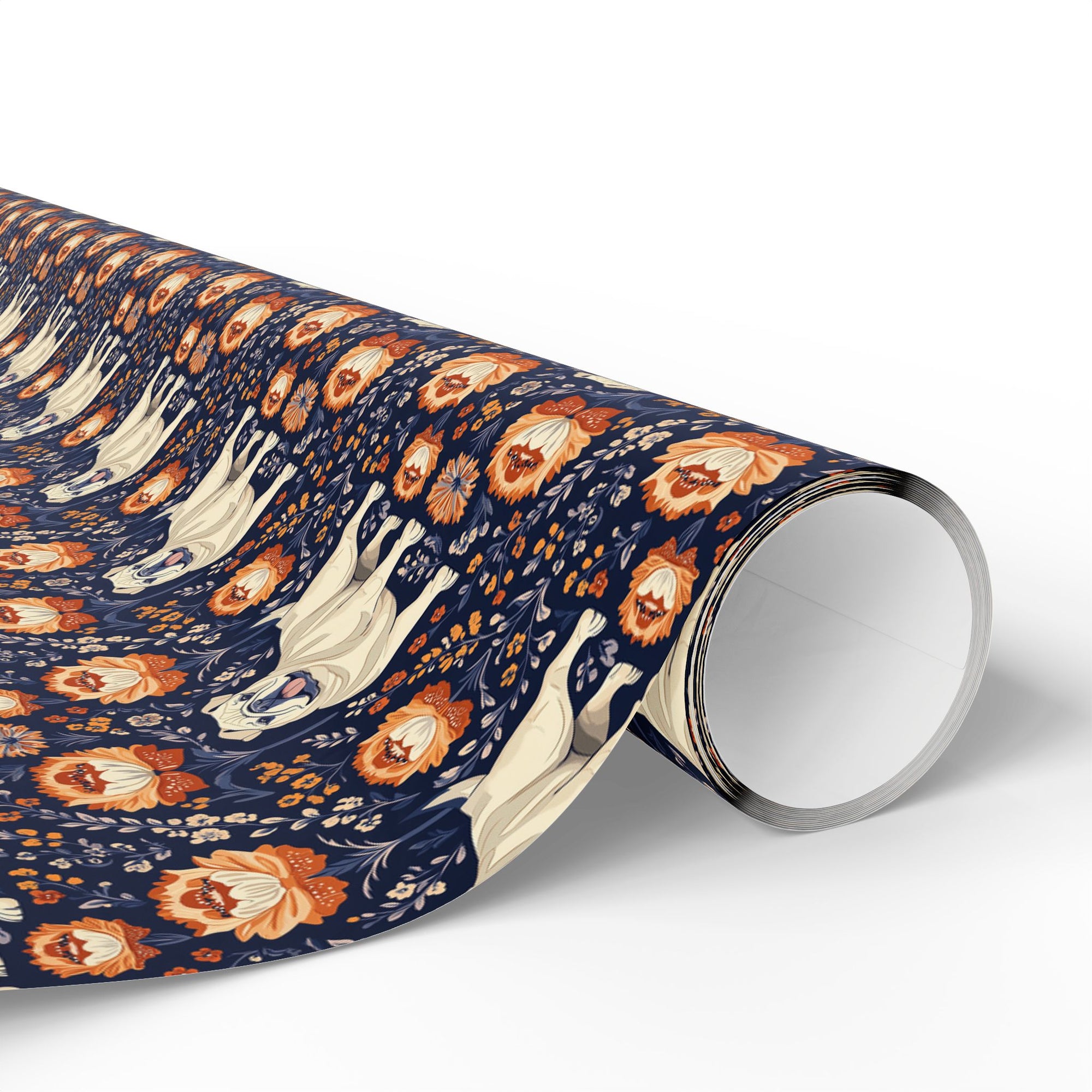 Bulldog Blossom Bonanza Wrapping Paper