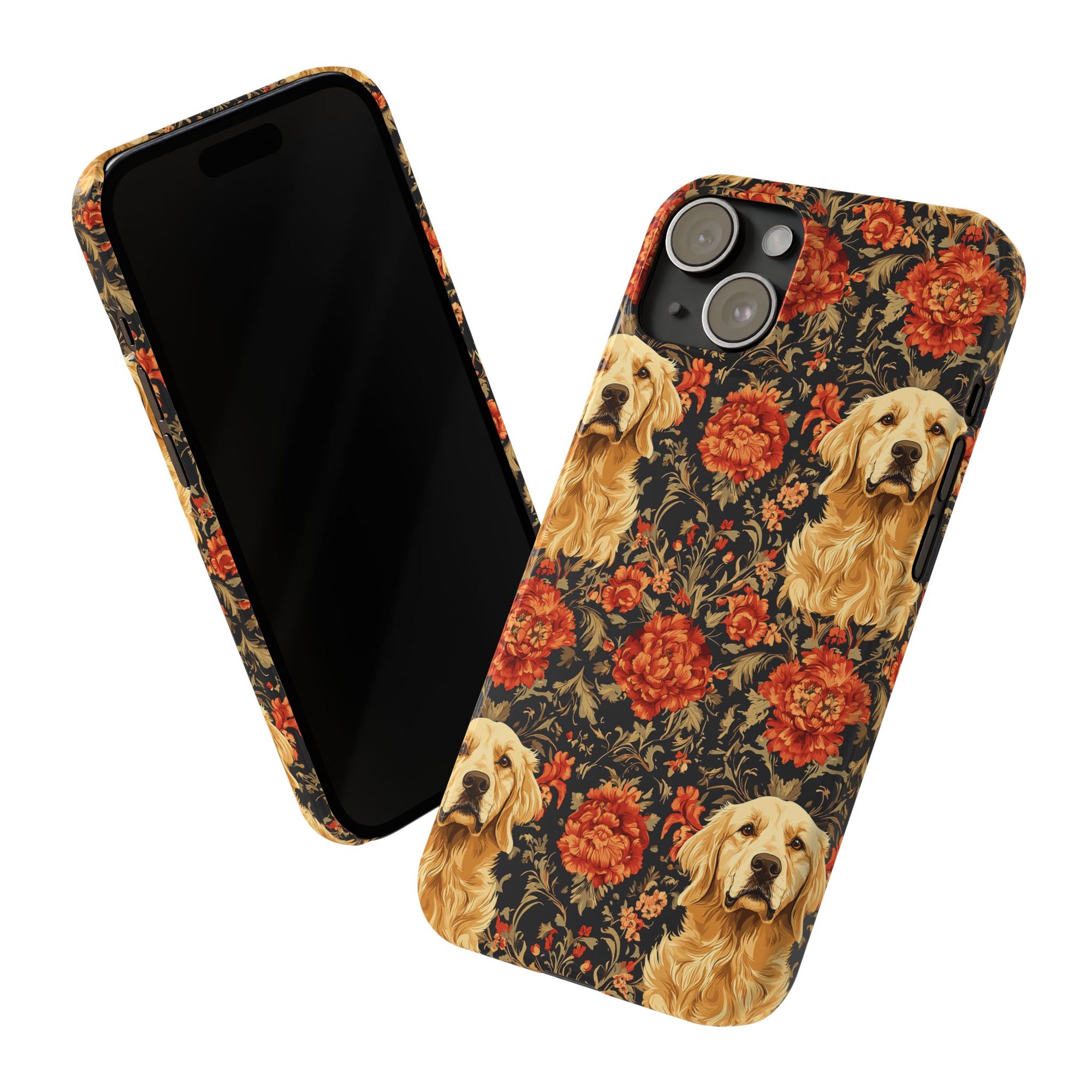 Golden Pawsatronic Tapestry Slim Phone Cases