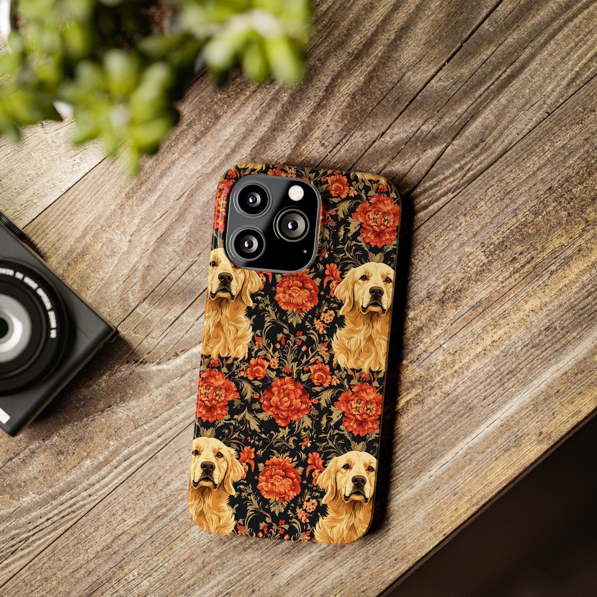 Golden Pawsatronic Tapestry Slim Phone Cases