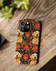 Golden Pawsatronic Tapestry Slim Phone Cases