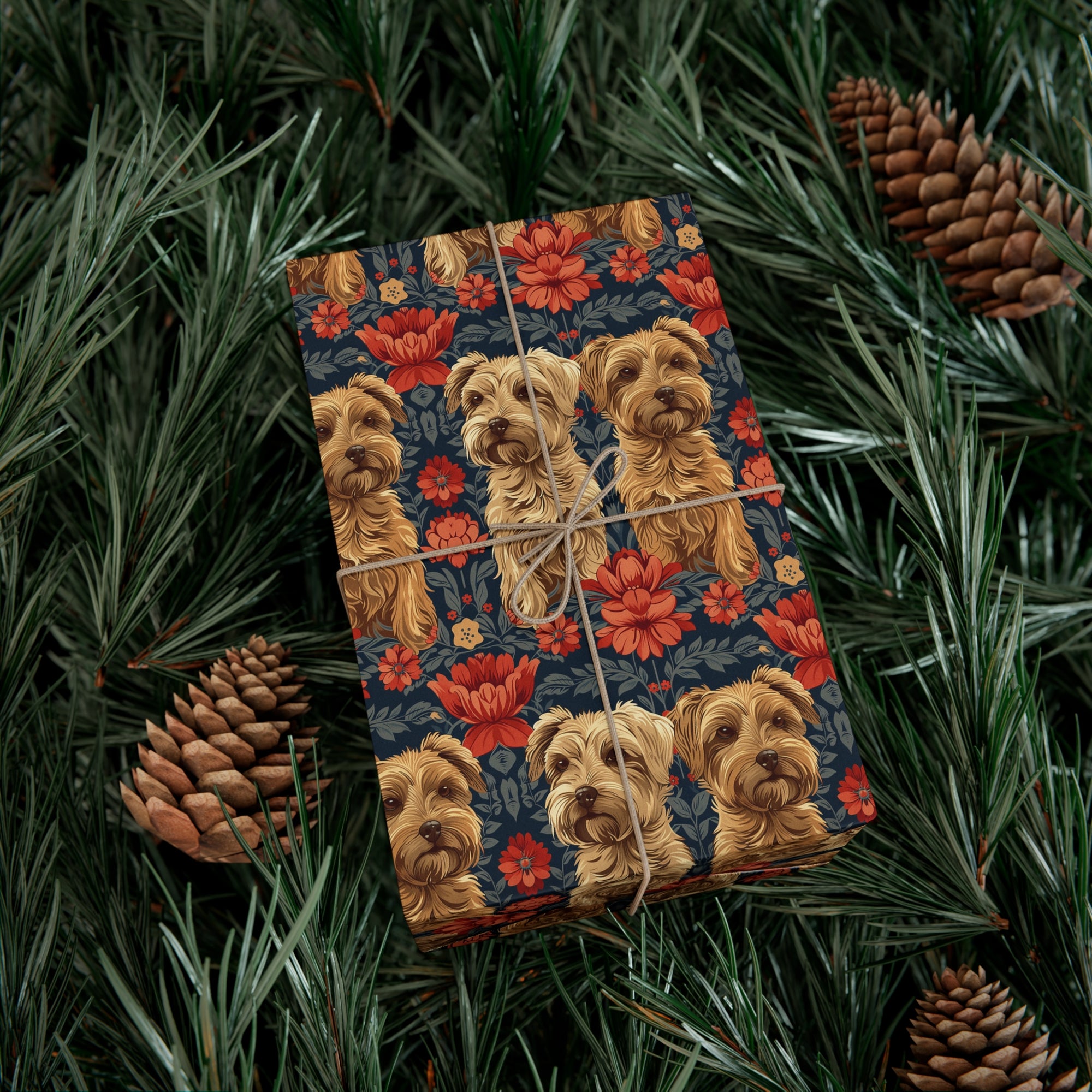 Yorkie Charm Twins Gift Wrap Papers