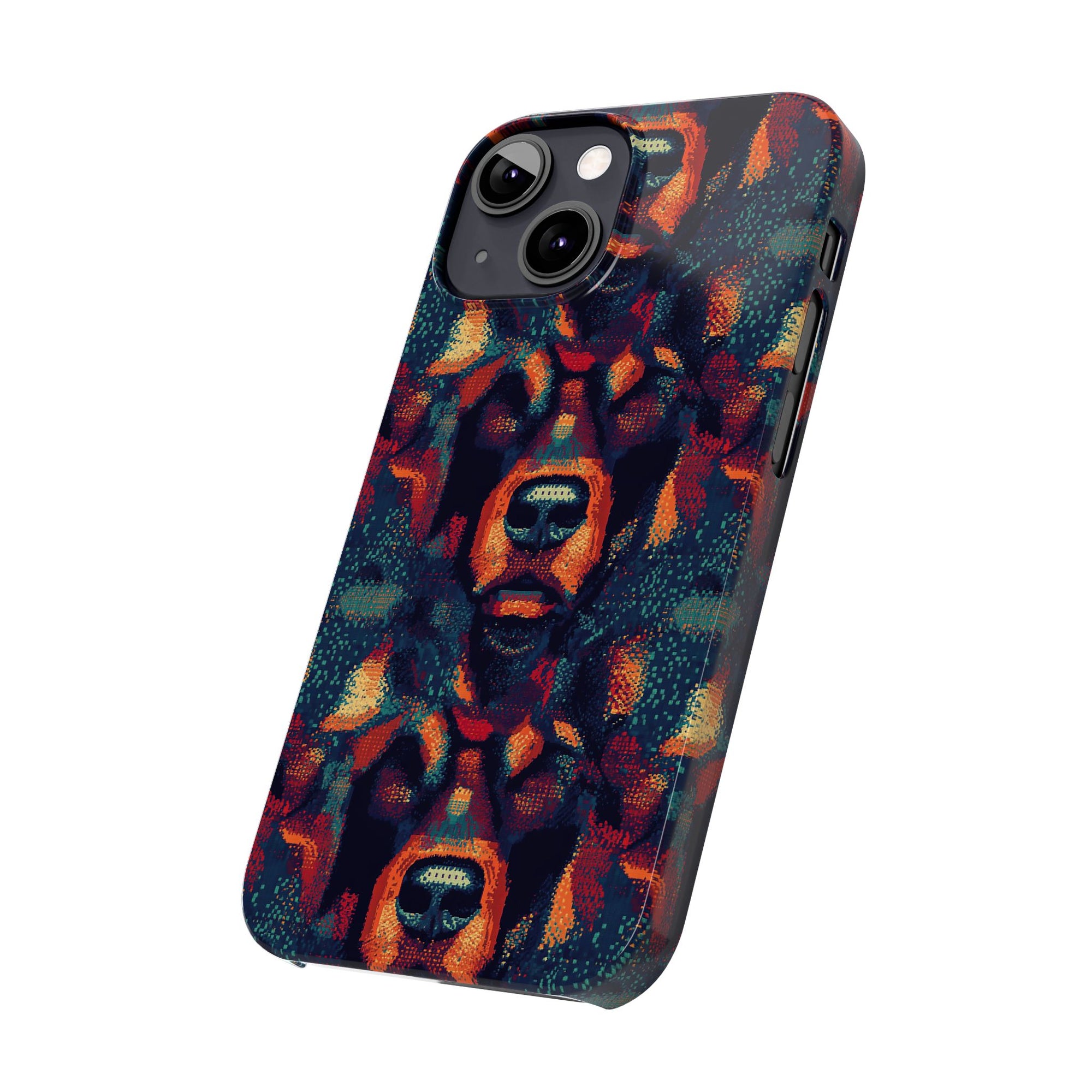 Rustic Rottie Charm Slim Phone Cases