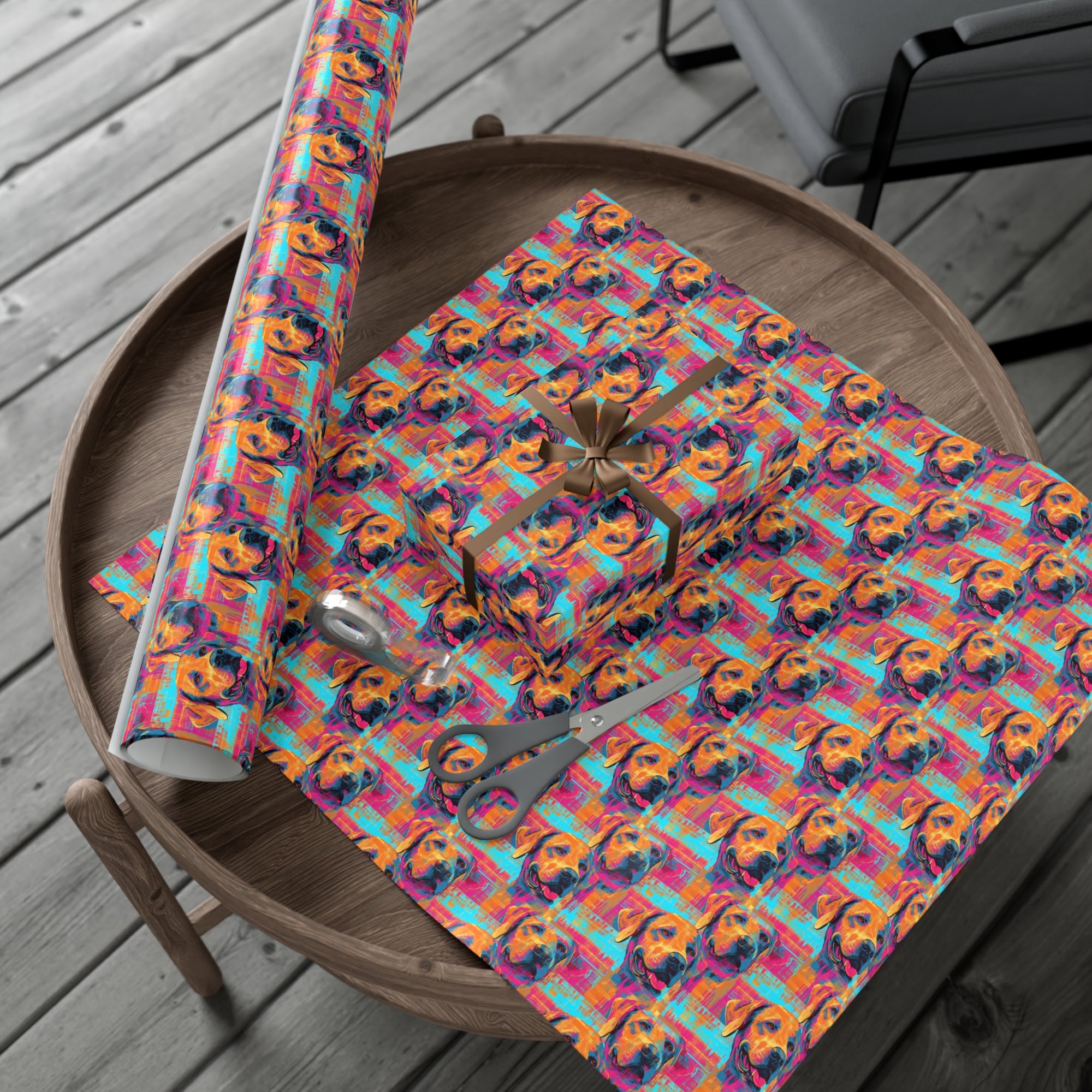 Rustic Charm Labrador Chic Gift Wrap Papers