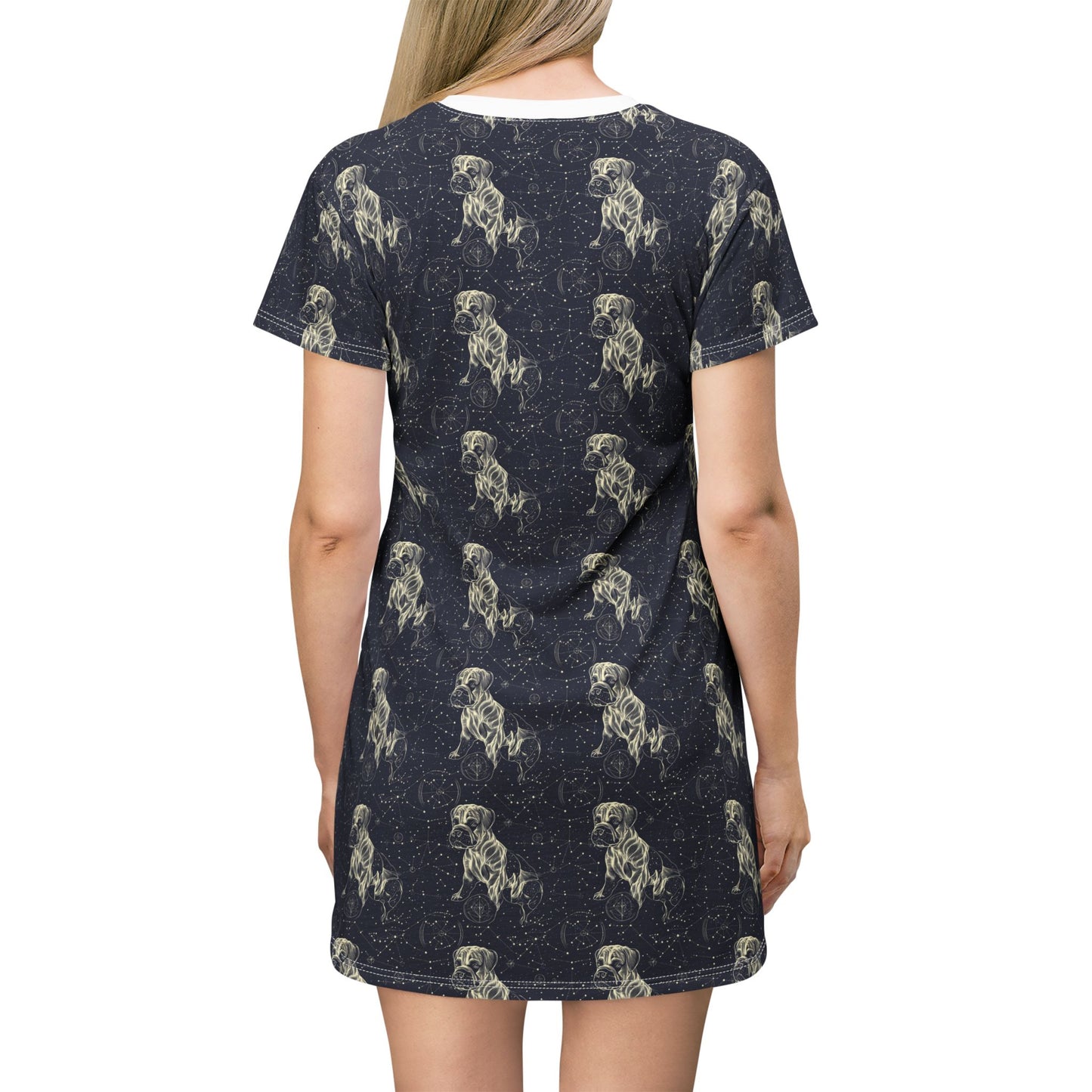 Celestial Boxer Bliss T-Shirt Dress