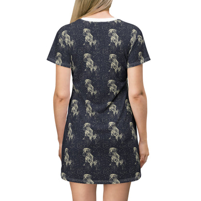 Celestial Boxer Bliss T-Shirt Dress