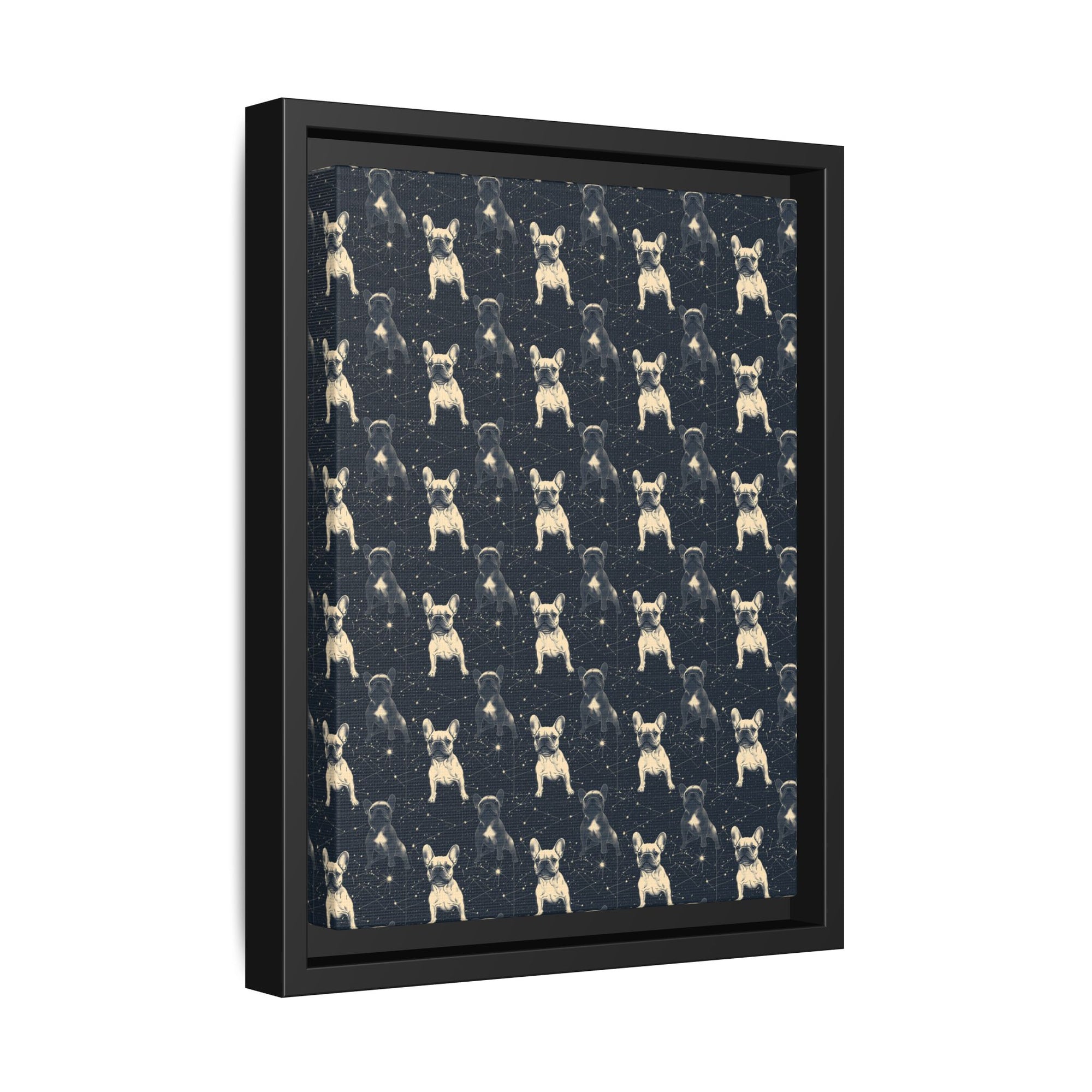 Frenchie Celestial Soar Matte Canvas, Framed