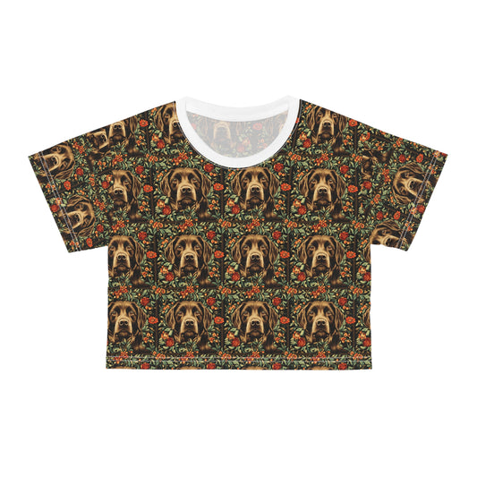 Labrador Lush Pooch Tapestry Crop Tee