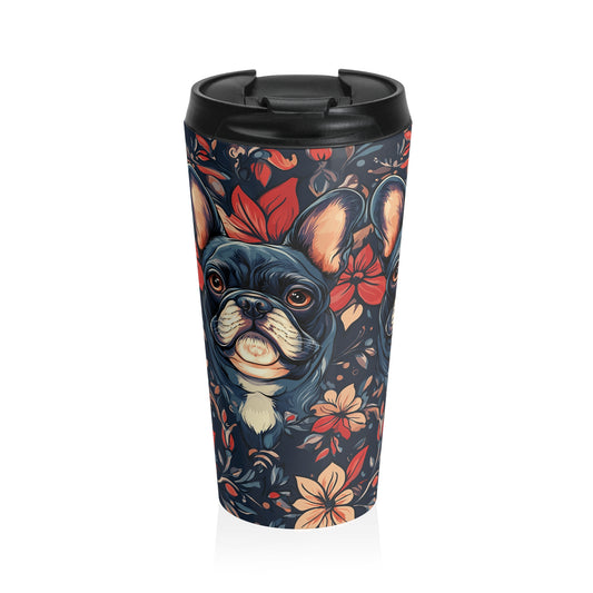 Gothic Rose Bulldog Noir Enchantment Stainless Steel Travel Mug