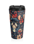 Gothic Rose Bulldog Noir Enchantment Stainless Steel Travel Mug